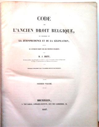 Book cover 18470005: BRITZ J. | Code de l
