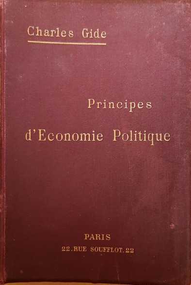 Book cover 19180011: GIDE Charles | Principes d