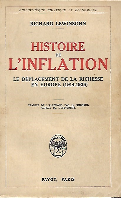 Book cover 19260008: LEWINSOHN Richard = MORUS  | Histoire de l