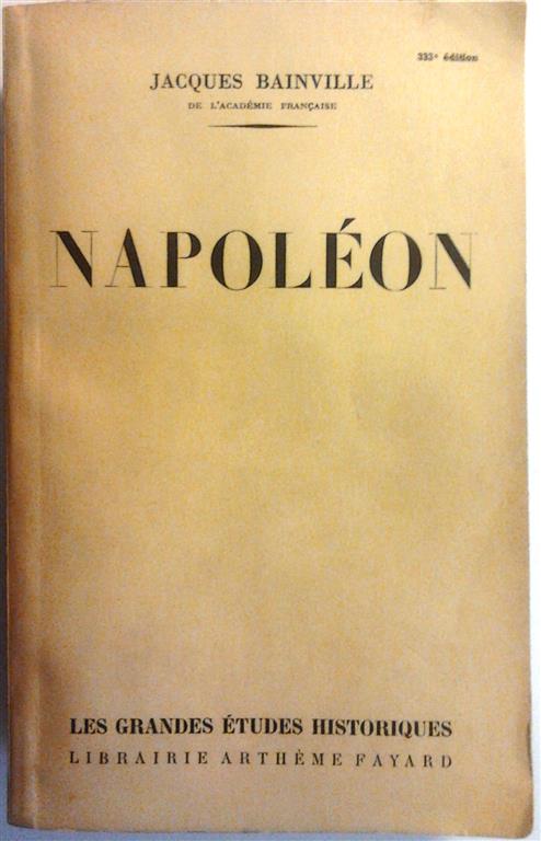 Book cover 19310024: BAINVILLE Jacques  | Napoléon