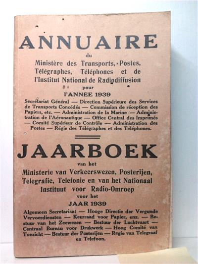 Book cover 19390065: NN  | Annuaire du Ministère des Transports, Postes, Télégraphes, Téléphones et de l