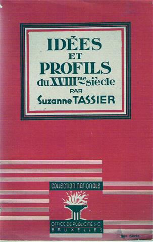 Book cover 19440026: TASSIER Suzanne Dr | Idées et profils du XVIIIme siècle