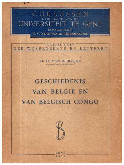 Book cover 19510038: VAN WERVEKE H. Dr Prof. | Geschiedenis van België en van Belgisch Congo