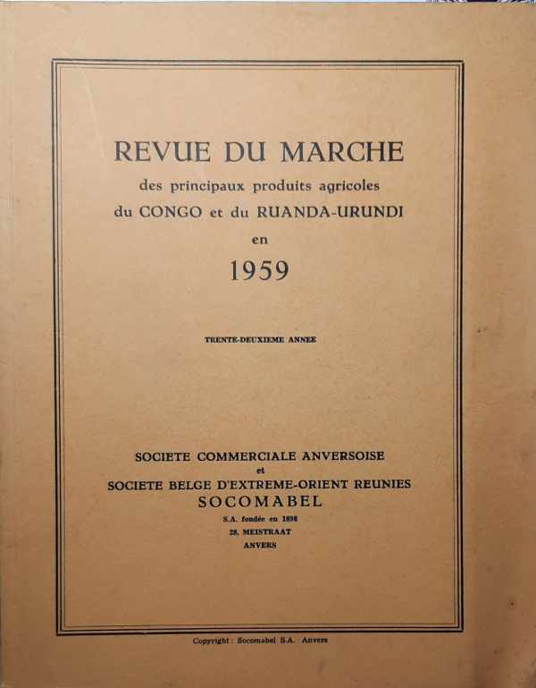 Book cover 195912311959: SOCOMABEL | Revue du Marché en 1959