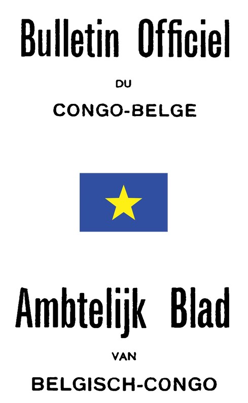 Book cover 196006310001: CONGO BELGE/BELGISCH-CONGO | Bulletin Officiel du Congo Belge – Ambtelijk Blad van Belgisch-Congo – 1908-09