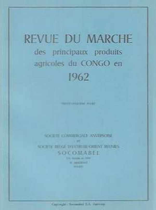 Book cover 196212311962: SOCOMABEL | Revue du Marché en 1962 - Carte
