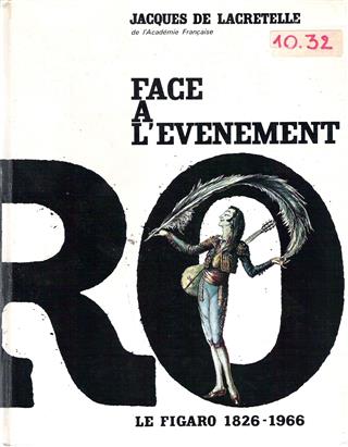 Book cover 19660066: LACRETELLE (Jacques de). | Face à l