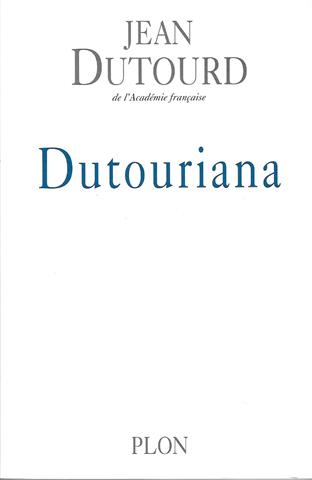 Book cover 20020058: DUTOURD Jean | Dutouriana
