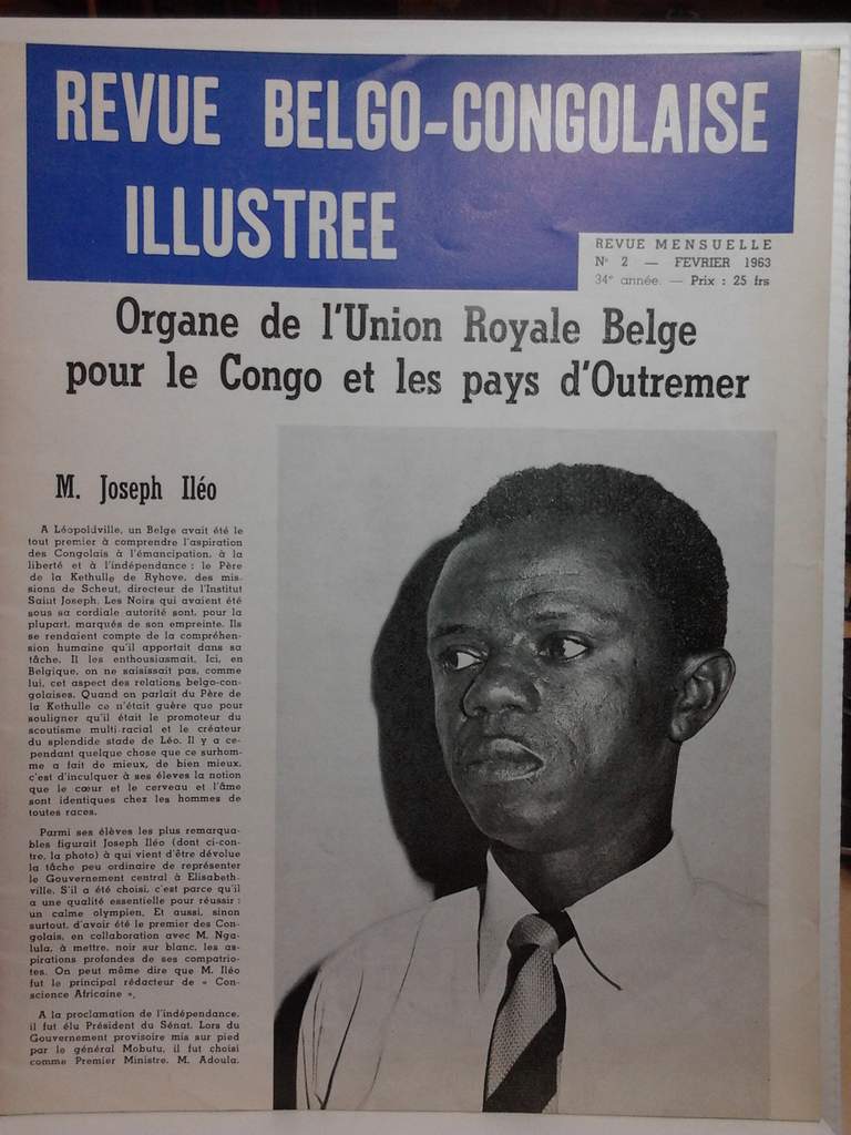 Union Royale Belge pour le Congo et les pays d'Outremer - Revue Belgo-Congolaise Illustre, No 2, fvrier 1963. En couverture: Joseph Ileo