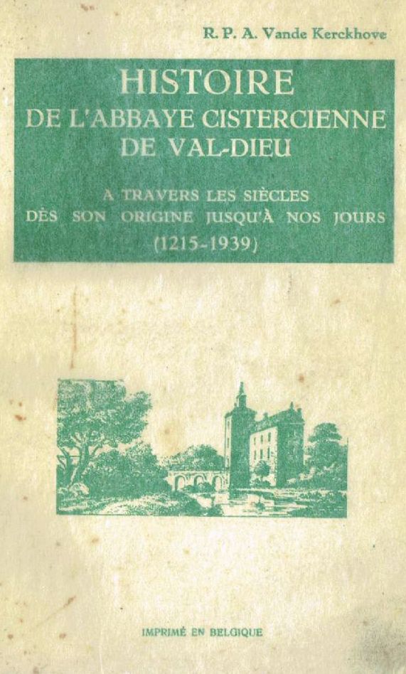 Book cover 202102261678: VANDE KERCKHOVE R.P.A.  | Histoire de l