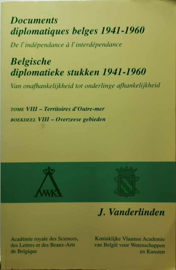 Book cover 202110300204: VANDERLINDEN Jacques | Documents diplomatiques belges 1941-1960. De l