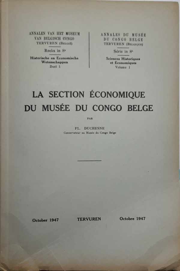 Book cover 202112042325: DUCHESNE Fl. | Le section économique du musée du Congo Belge