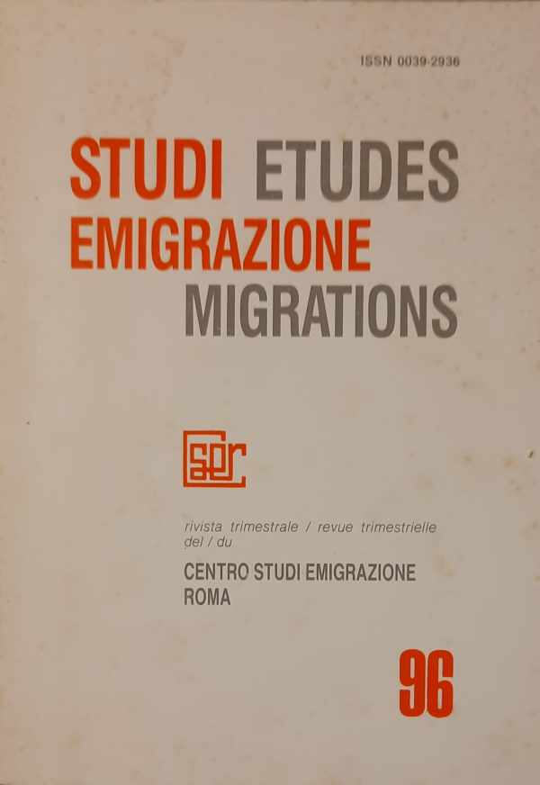 Book cover 202303221719: NN | Etudes Migrations. Studi Emigrazione