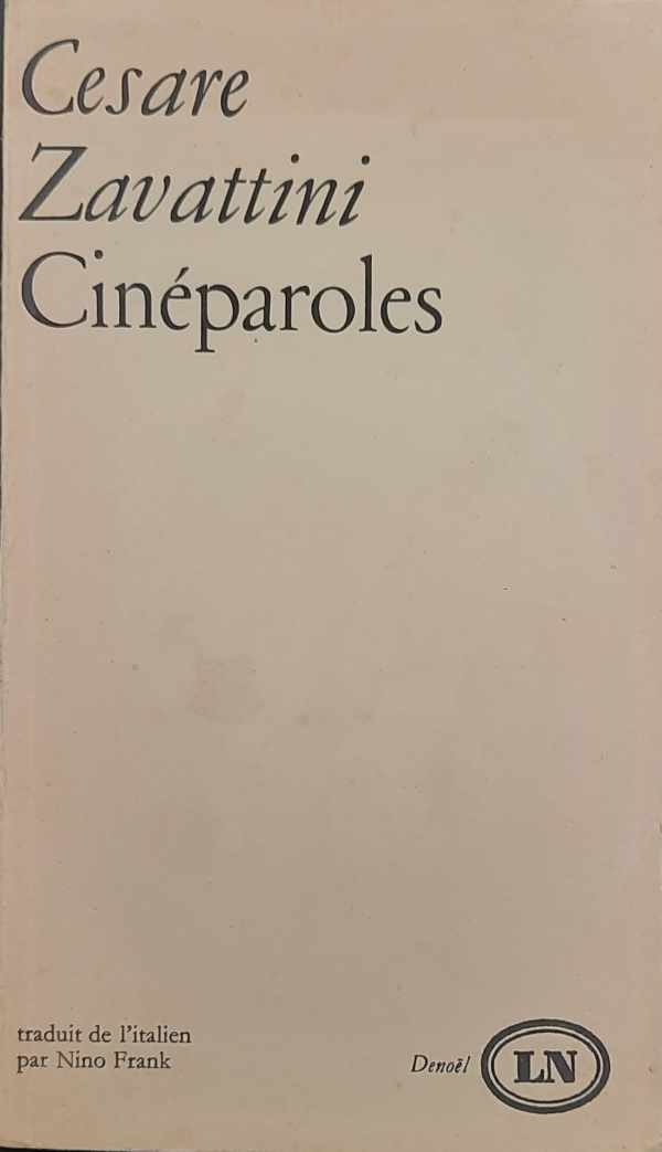 Book cover 202304141250: ZAVATTINI Cesare | Cinéparoles (trad. de Straparole - 1952)