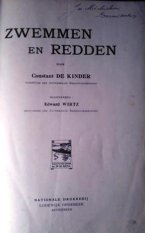 Book cover 99990031: DE KINDER, Constant & WIRTZ Edward | Zwemmen en redden
