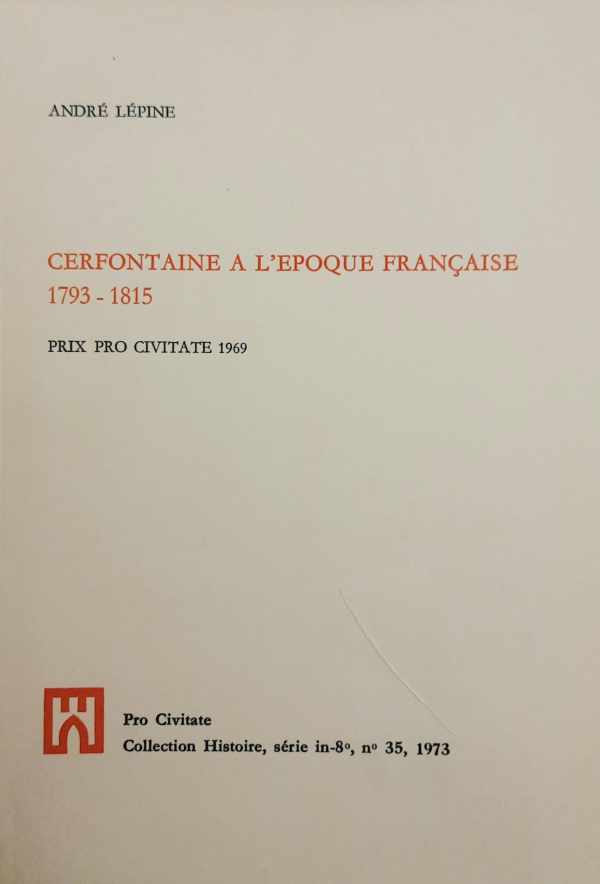 Book cover 202311210104: LEPINE André | Cerfontaine à l