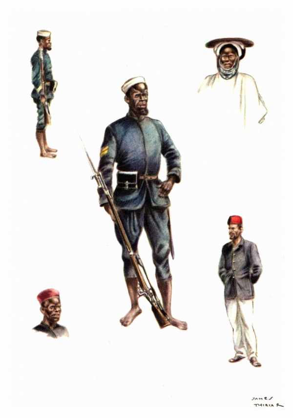 Histoire de la Force Publique du Congo - Soldats Haoussa -1883
