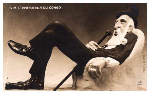 Léopold II – Caricatures - Empereur du Congo - assis