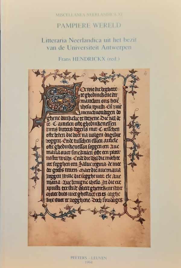 Book cover 202404231552: HENDRICKX Frans | Miscellanea Neerlandica XI. Pampiere Wereld