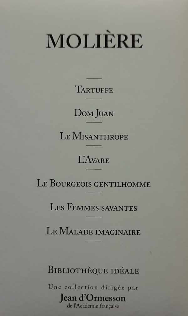 Book cover 75503: MOLIERE | TARTUFFE - DOM JUAN - LE MISANTHROPE - L