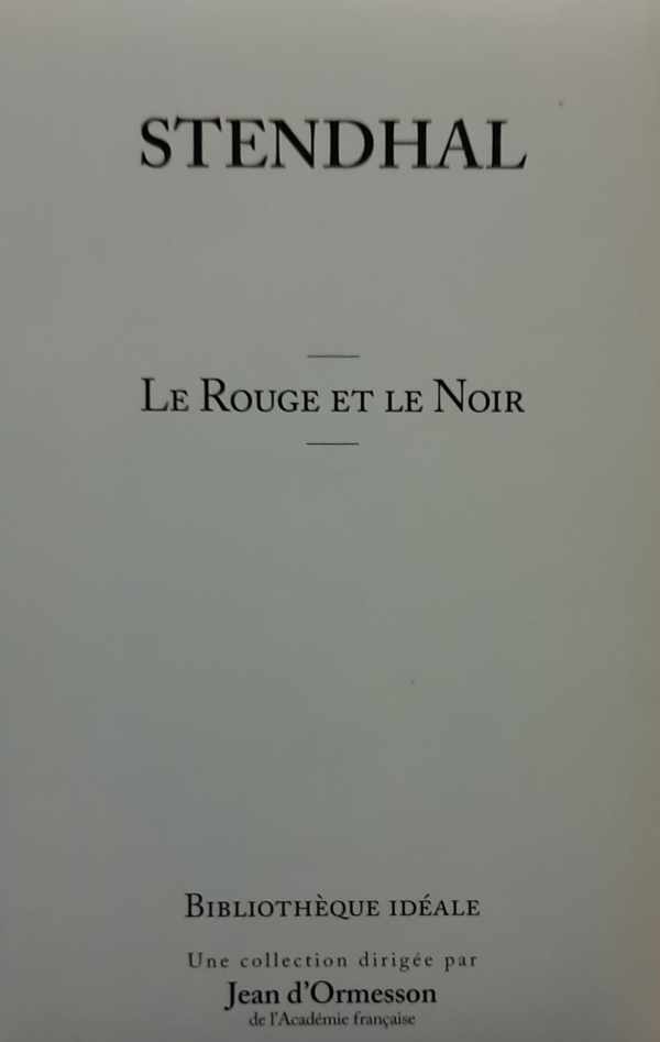 Book cover 75504: STENDHAL | Le Rouge et le Noir